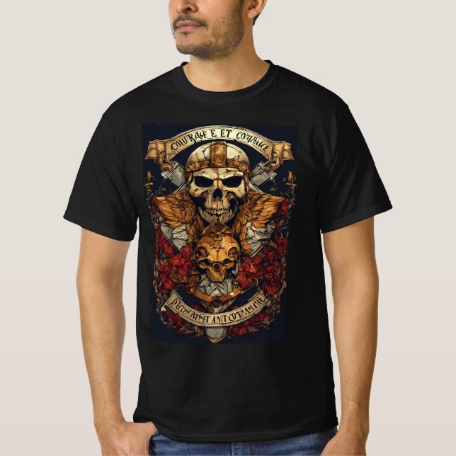 de courage et combattant dessing-Unyielding tshir T-Shirt (Front)