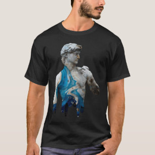 De David Marble Melting Statue Michelangelo Renais T-Shirt