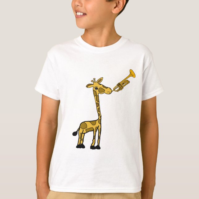 DE- Giraffe Playing the Trumpet Shirt (Front)