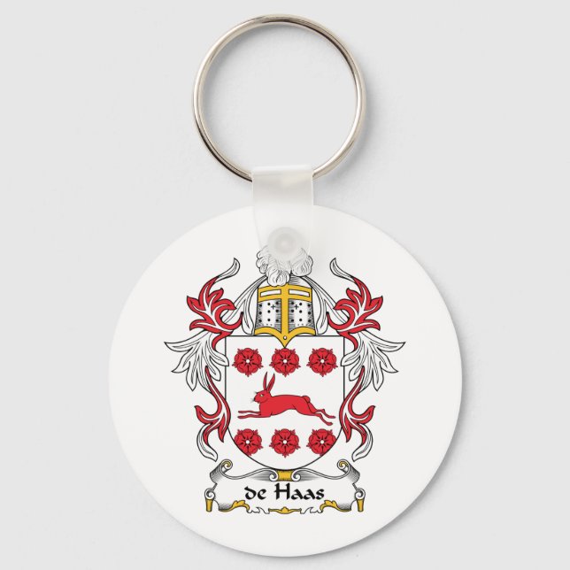 de Haas Family Crest Key Ring (Front)