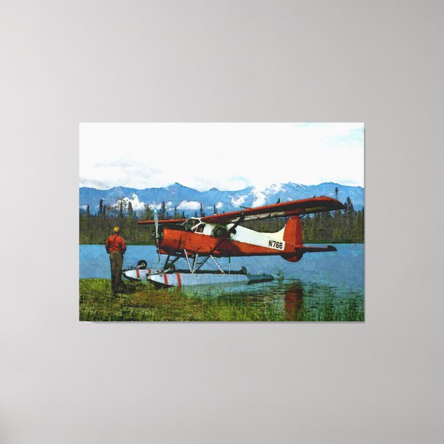 De Havilland Beaver Floatplane Canvas Print (Front)