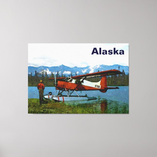 De Havilland Beaver Floatplane Canvas Print (Front)
