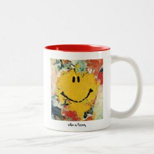 de kooning happy face mug