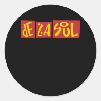 De La Soul Typography Classic Round Sticker
