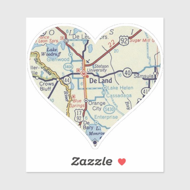 De Land Florida Vintage Map (Sheet)
