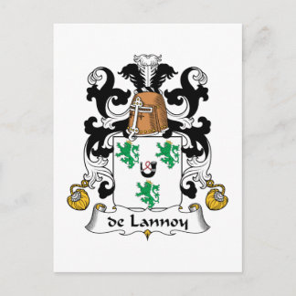 de Lannoy Family Crest Postcard