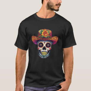 De Los Muertos Day Dead Sugar Skull Halloween Wome T-Shirt