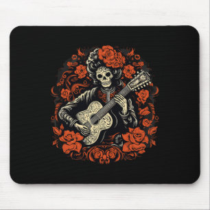 De Los Muertos Day Of The Dead Halloween Skeleton Mouse Pad
