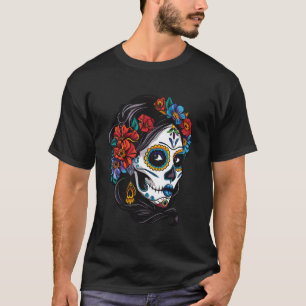 De Los Muertos La Catrina Day of the Dead Sugar Sk T-Shirt