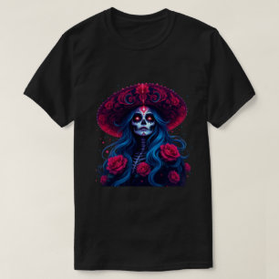 De Los Muertos La Catrina Day of the Dead Sugar T-Shirt