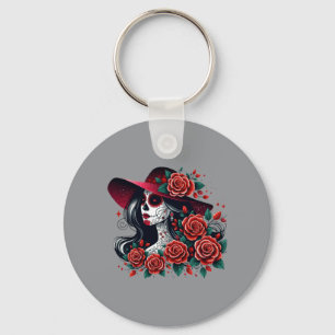 De Los Muertos La Catrina Day Of The Government Key Ring