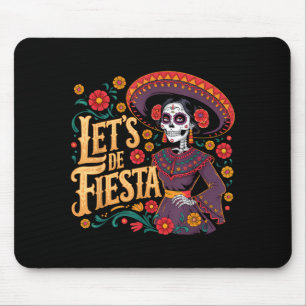 De los muertos la catrina sugar skull cinco de may mouse pad