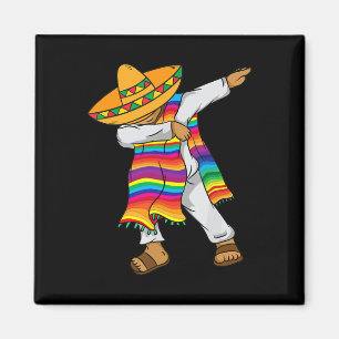 De Mayo Dabbing Mexican Poncho Kids Toddler Boy Me Magnet