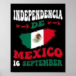 De Mexico Flag Pride Mexican Independence Day  Poster
