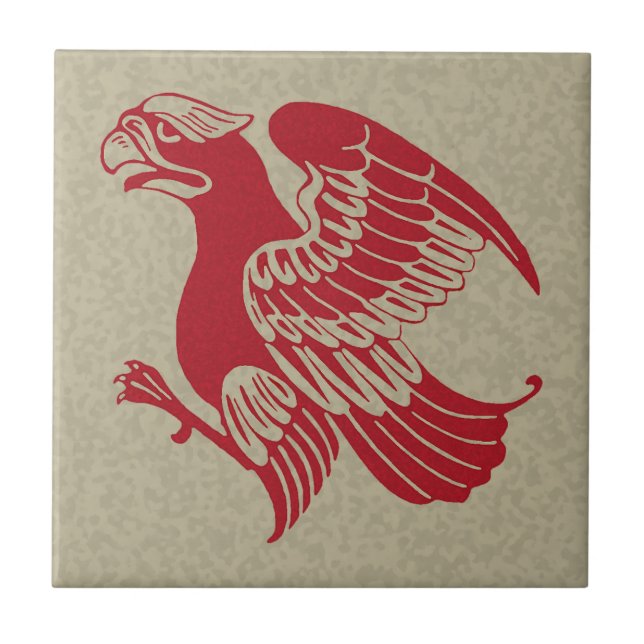 De Morgan's Eagle Small Ceramic Tile (Front)