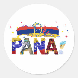 De Pana Venezuela Slang Venezuelan Culture Lovers Classic Round Sticker