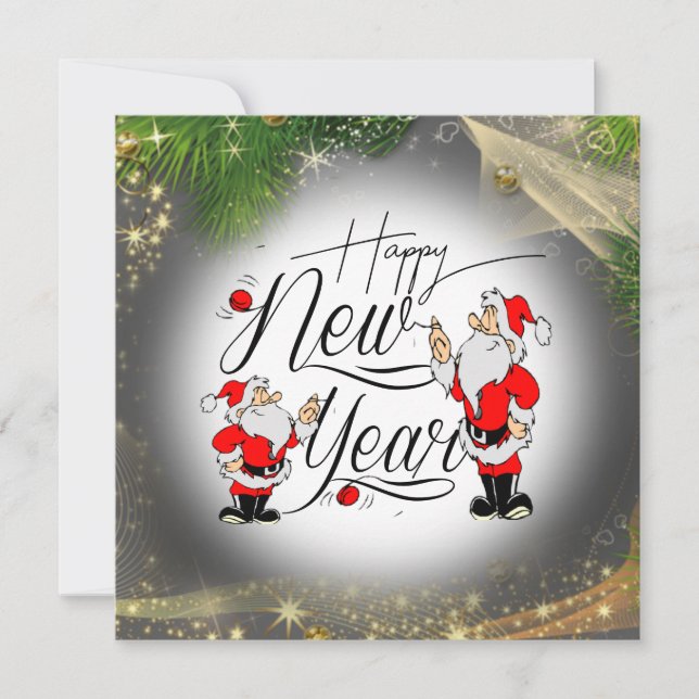 de papá Noel con árbol de navidad Card (Front)