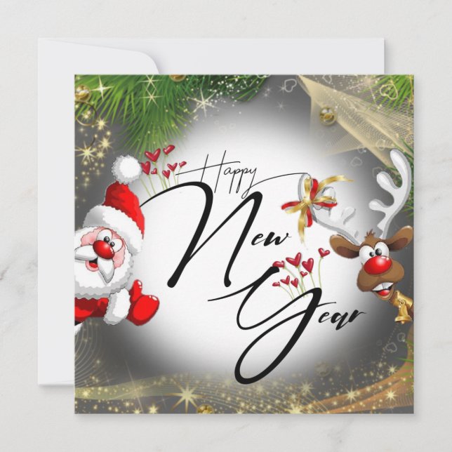 de papá Noel con brillo Card (Front)