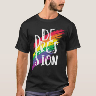 De-Press-Ion Tee Rainbow Background x CTFOD