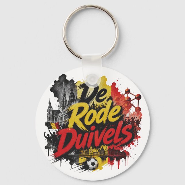 De Rode Duivels - Belgium national team nickname Key Ring (Front)