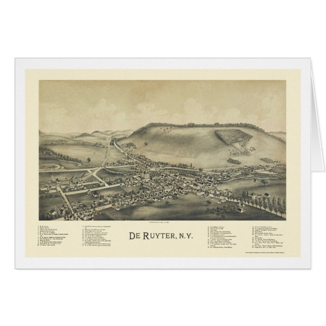 De Ruyter, NY Panoramic Map - 1892 (Front Horizontal)