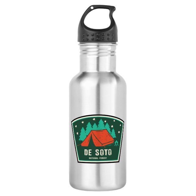 De Soto National Forest Camping 532 Ml Water Bottle (Front)