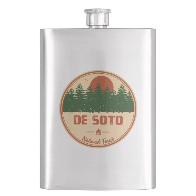 De Soto National Forest Hip Flask (Front)