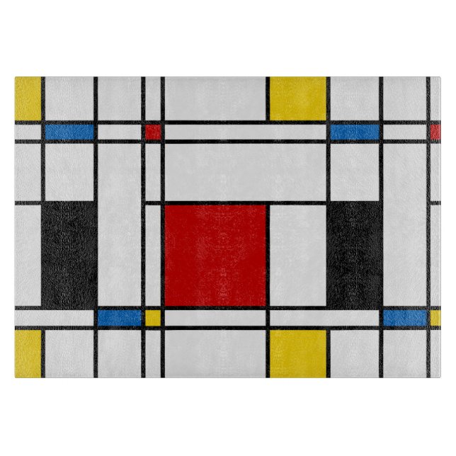 De Stijl Pattern Cutting Board (Front)