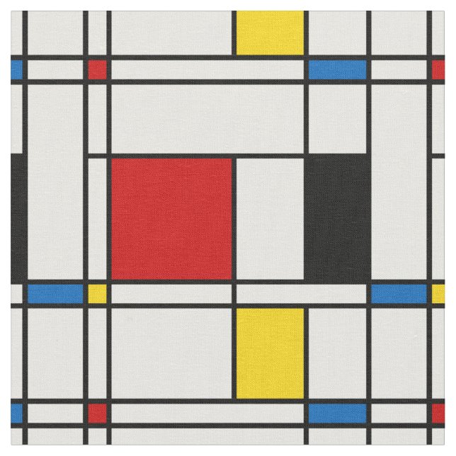 De Stijl Pattern Fabric (Close Up)