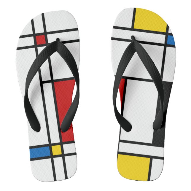 De Stijl Pattern Jandals (Footbed)