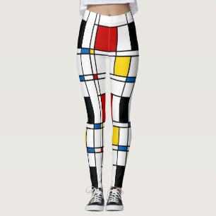 De Stijl Pattern Leggings