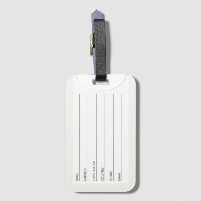De Stijl Pattern Luggage Tag (Back Vertical)