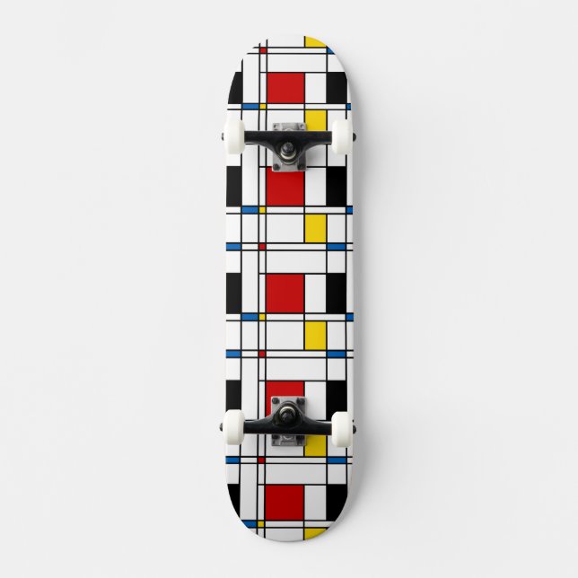 De Stijl Pattern Skateboard (Front)