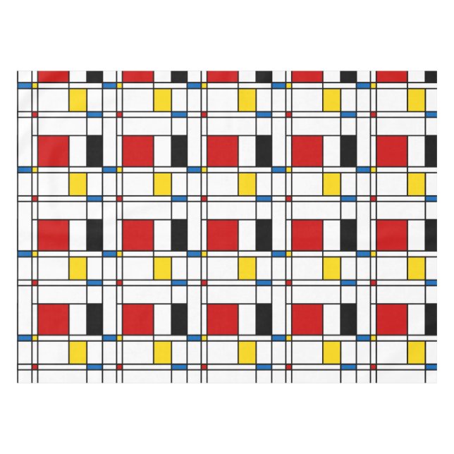 De Stijl Pattern Tablecloth (Front (Horizontal))