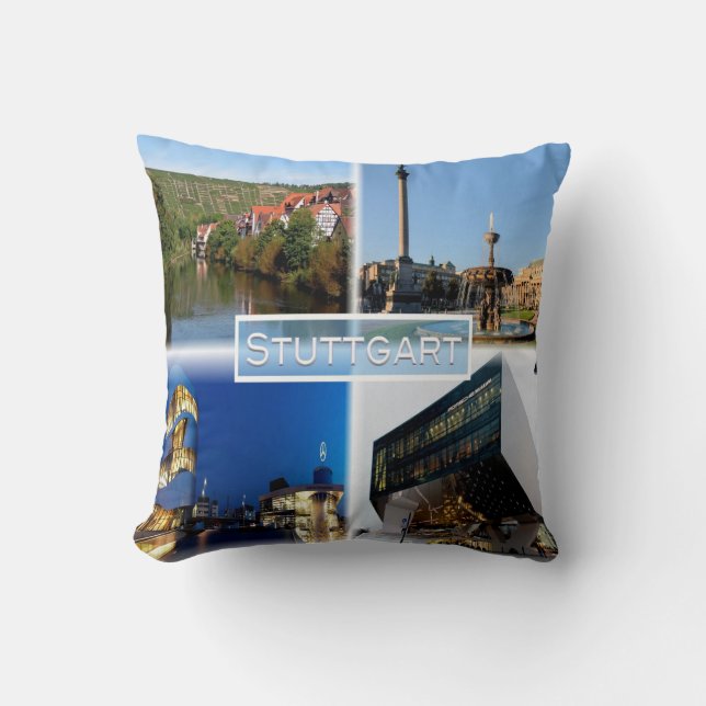 DE Stuttgart - River Neckar - Schlossplatz - Cushion (Front)