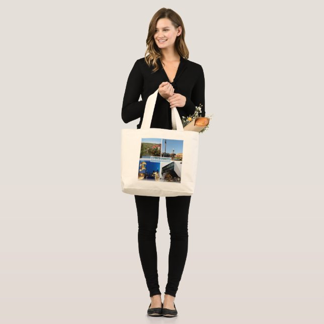 DE Stuttgart - River Neckar - Schlossplatz - Large Tote Bag (Front (Model))