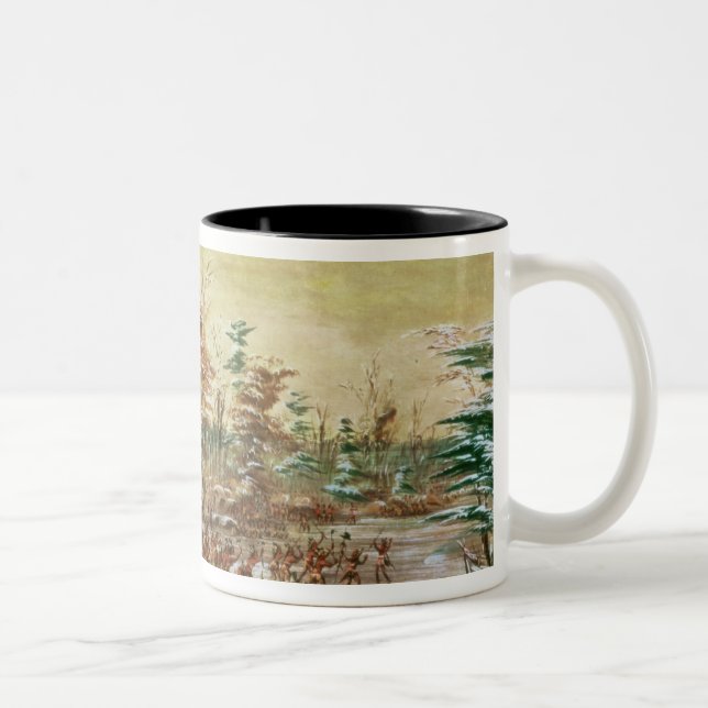 De Tonty Suing for Peace Two-Tone Coffee Mug (Right)