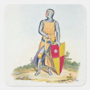 De Vere, Earl of Oxford, 1280, from 'Ancient Armou Square Sticker