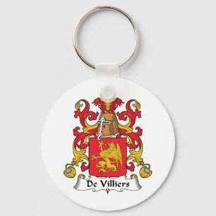 De Villiers Family Crest Key Ring