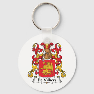 De Villiers Family Crest Key Ring