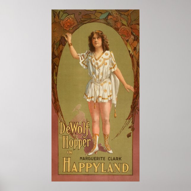 De Wolf Hopper in Happyland Theater Poster (Front)