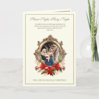 Deacon Christmas Mary Angels playing music Holiday Card