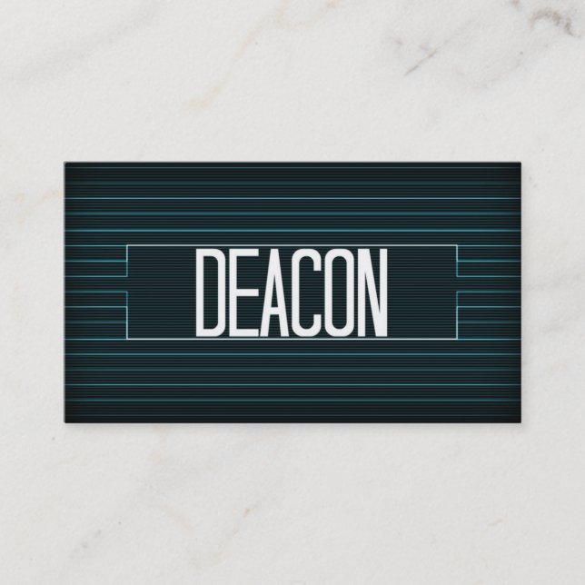 Deacon Elegant Stripe Business Card (Front)