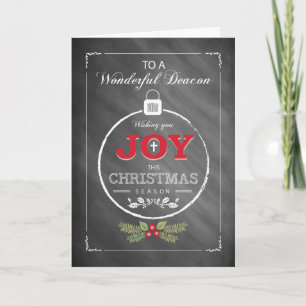 Deacon, Joy at Christmas, Chalkboard - Look Holiday Card