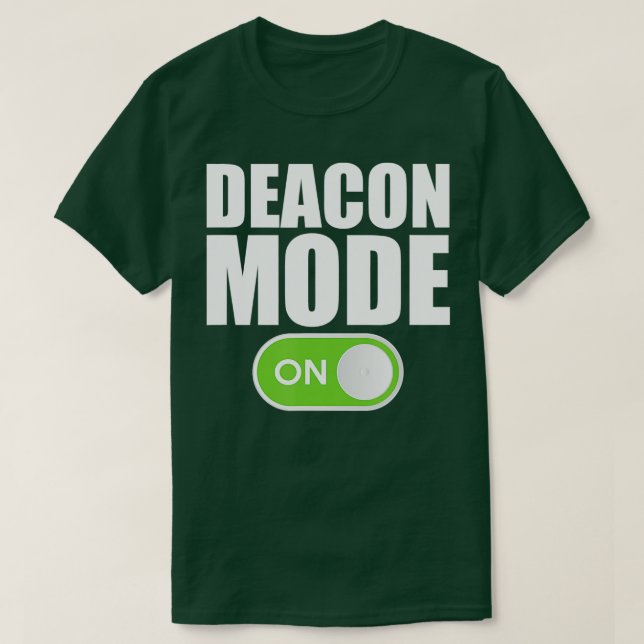Deacon Mode  Religious Christian Minister Catholic T-Shirt (Design Front)