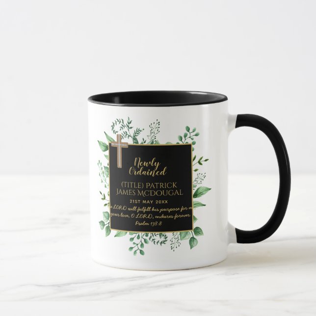 DEACON Newly Ordained Verse Gift Commemorative Mug (Right)