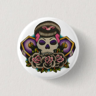 dead beauty 3 cm round badge