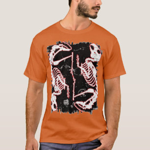 Dead Bunnies  Grunge Art Rabbit Skeletons Graphic  T-Shirt