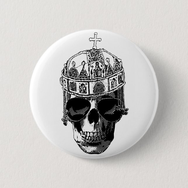 Dead Byzantine Emperor with sunglasses 6 Cm Round Badge (Front)