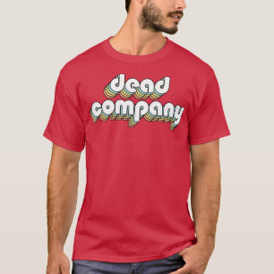 Dead Company Retro Rainbow Typography Faded Style T-Shirt